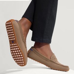 Brown Loafers with White Soles